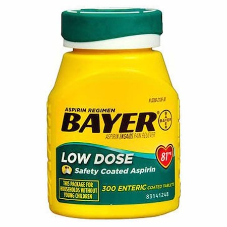 Bayer Pain Relief 81 mg Strength Aspirin Tablet 300 per Bottle 00280210030